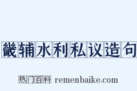 畿辅水利私议造句是什么意思的图片